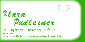 klara pudleiner business card